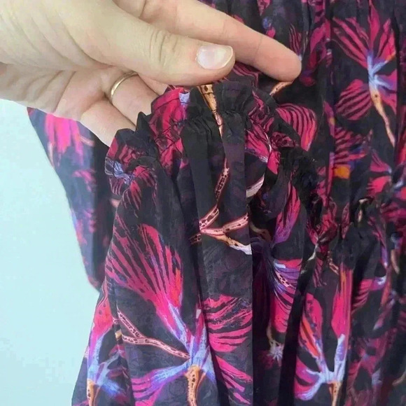 ULLA JOHNSON Caprice floral cotton poplin midi dress Women’s Size 2 NWOT - Picture 9 of 16